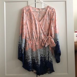 Floral Long sleeve Romper PERFECT FOR EASTER